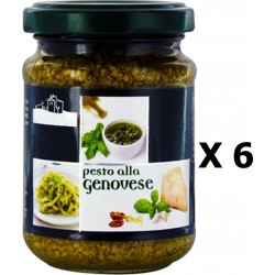 NC Lot 6x Pesto Alla Genovese Antico Casale Pot 140g les 6 unités de 0.14Kg