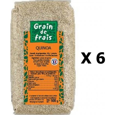 Lot 6x Quinoa France Grain De Frais Paquet 500g les 6 unités de 0.5Kg