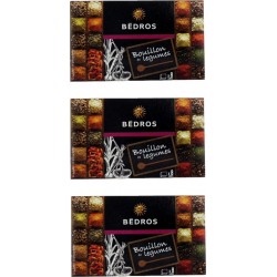 NC Lot 3x Bouillon De Légumes Bedros 8 Cubes Paquet 80g les 3 unités de 0.08Kg