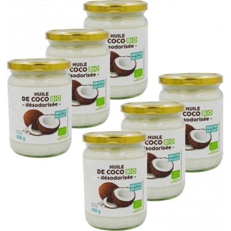 NC Huile De Coco Désodorisée Bio Agidra les 6 unités de 0.46Kg