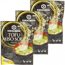 Kikkoman Soupe Miso Tofu Instantanée 3 Portions les 3 unités de 0.03Kg