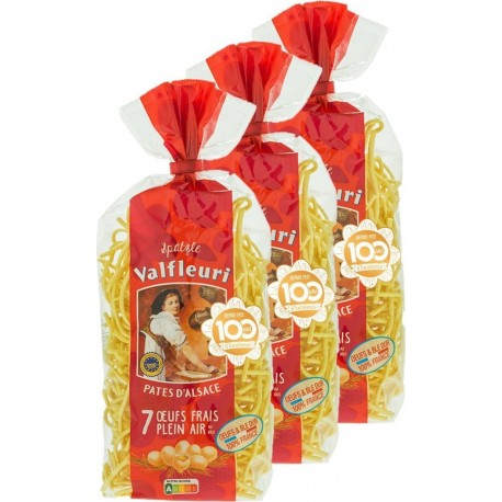 Valfleuri Pâtes Gamme Fines Et Savoureuses spaetzle les 3 unités de 0.5Kg