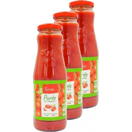 NC Purée De Tomates Bio Savino les 3 bouteilles de 0.7Kg