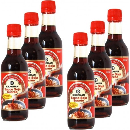 Kikkoman Sauce Soja Sucrée les 6 bouteilles de 0.25L