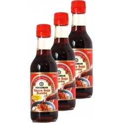 Kikkoman Sauce Soja Sucrée les 3 bouteilles de 0.25L