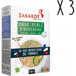 Sabarot Lot X3 Orge Perlé D'auvergne Étui 500g les 3 paquets de 500g