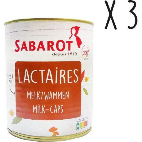 Sabarot Lot X3 Lactaires Conserve 395g les 3 boîtes de 395g