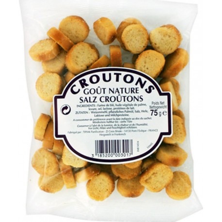 Tipiak Croûtons Nature Sachet 75g l'unité de 0.07Kg