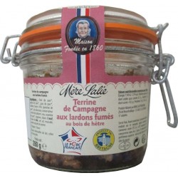 Terrine De Campagne Aux Lardons Fumés Vpf Mère Lalie l'unité de 0.28Kg