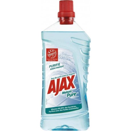 Ajax Nettoyant Multi-Surfaces Maison Pure avec Actifs Riches en Oxygène 1,25L (lot de 6)