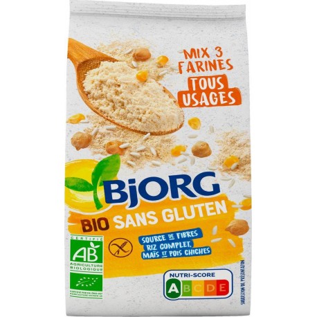 BJORG MIX 3 FARINES SANS GLUTEN BIO 500g