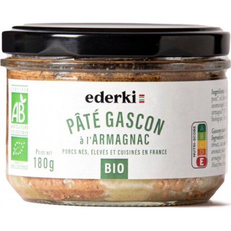 Pâté Gascon À L'armagnac Bio 180g