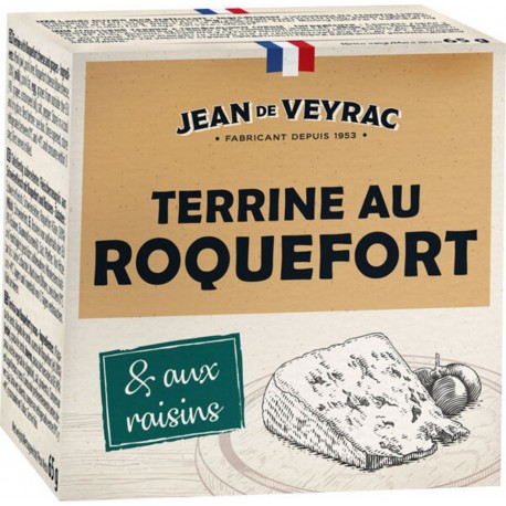 Terrine Au Roquefort Et Aux Raisins 65g la piéce de 65g