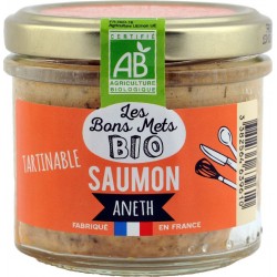 LES BONS METS BIO Tartinable Bio de Saumon & aneth 90g