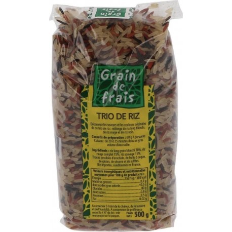 NC Trio De Riz Grain De Frais Paquet 500g les 3 unités de 0.5Kg