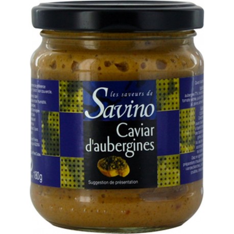 NC Caviar D'aubergines Les Saveurs De Savino Pot 180g l'unité de 0.18Kg