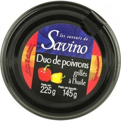 NC Duo De Poivrons Grillés À L'huile Les Saveurs De Savino l'unité de 0.23Kg