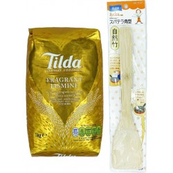 NC Riz Parfumé Au Jasmin Qualité Aaa + Spatule En Bambou Offerte Marque Tilda Sac De les 4 sacs de 16000g