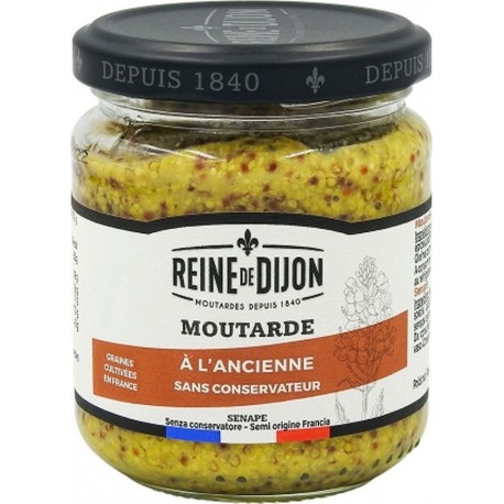 Moutarde À L'ancienne Reine De Dijon Pot 190g l'unité de 0.19Kg