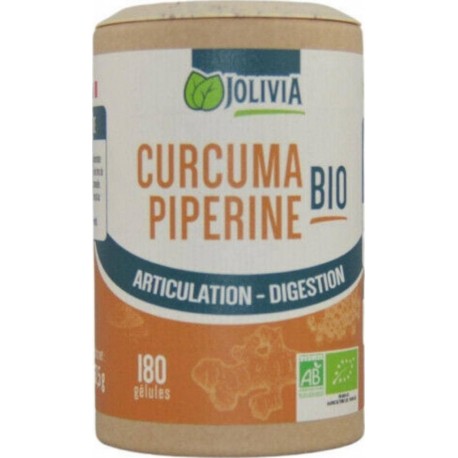 NC Curcuma Piperine Bio 180 Gélules Végétales De 300 Mg 67.5g