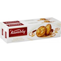 KAMBLY Biscuits amandes caramel chocolat lait les 2 boîtes de 100g