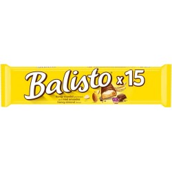 BALISTO Barres chocolatées crème au lait et miel amandes les 15 barres de 18,5g