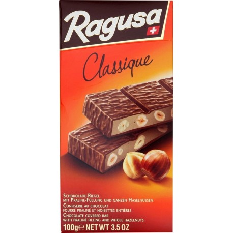 RAGUSA Chocolat praliné/noisettes entières la tablette de 100g