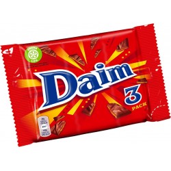 DAIM Barres chocolatées au caramel croquant 3 barres