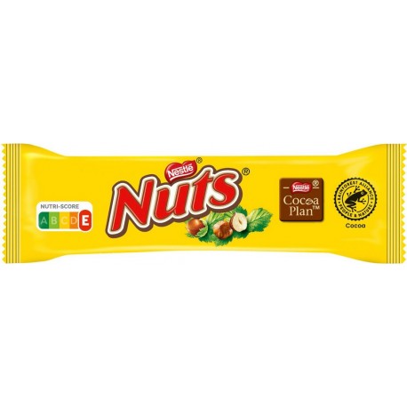 NUTS Barre de chocolat et noisettes la barre de 42g