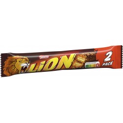 LION Barres de chocolat au lait les 2 barres de 30g