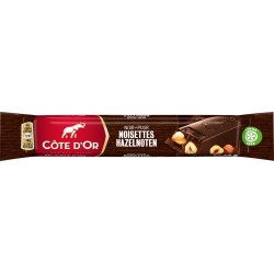 COTE OR Barre chocolatée noir & noisettes COTE D'OR la barre de 45g