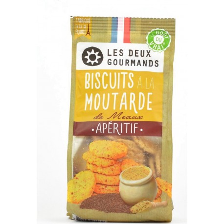 LES GOURMANDS Biscuit salé moutarde LES 2 GOURMANDS 120g