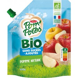 POM POTES Compotes pomme bio sans sucres ajoutés POM'POTES 600g