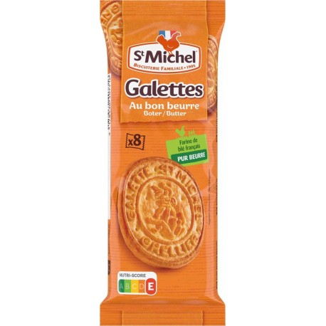 ST MICHEL Biscuits Galettes Au Bon Beurre Sans Huile De Palme 8 biscuits de 51g