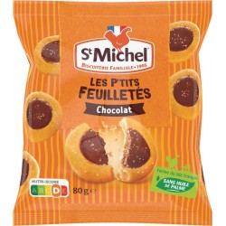 ST MICHEL Biscuits Les P'Tits Feuilletés Chocolat Sans Huile De Palme 80g