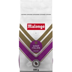 MALONGO Café en grains goût italien pur Arabica 500g