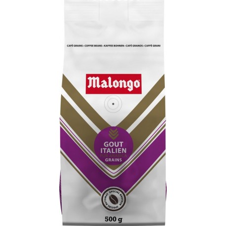 MALONGO Café en grains goût italien pur Arabica 500g