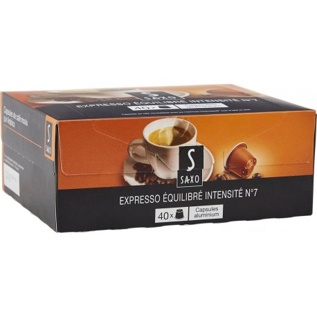 SAXO Café capsules Expresso équilibré 40 capsules 208g