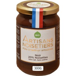 ARTISANS NOISETIERS Pâte à tartiner artisanale noir Bio 300g