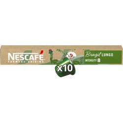 NESCAFE FARMERS ORIGINS Capsules de café Brazil Lungo intensité 8 10 capsules