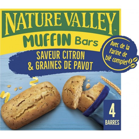 NATURE VALLEY Barres Muffins Citron Et Graines De Pavot 4 barres