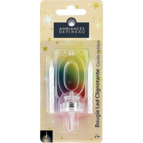 LED AMBIANCES DEVINEAU Bougie LED Clignotante N°0 et 4 bougies blanches AMBIANCES DEVINEAU l'unité