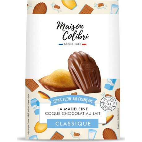 MAISION COLIBRI Madeleine classique chocolat lait 240g