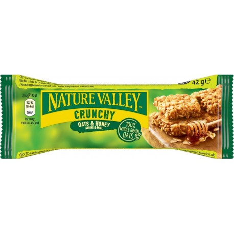 CRUNCHY NATURE VALLEY Barres Céréales Avoine Et Miel la barre de 42g