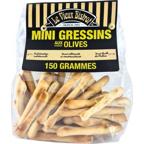 LE VIEUX BISTROT Gressins aux olives mini 150g