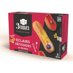 LES TOQUES Eclairs pâtissier au beurre LES 3 TOQUES 8 68g