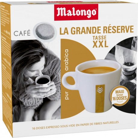 MALONGO Café dosettes Compatibles Malongo Espresso la grande réserve tasse CAFE 16 dosettes