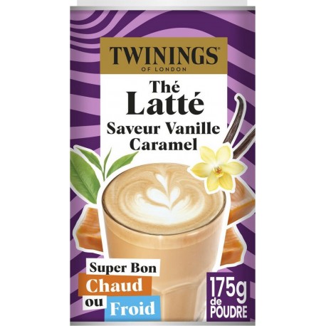 TWININGS Thé noir latté vanille caramel 175g