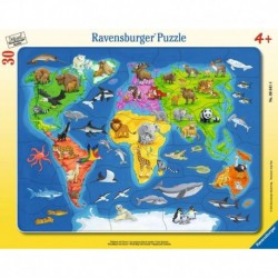 Ravensburger Puzzle cadre 30-48 pièces - Les animaux dans le monde