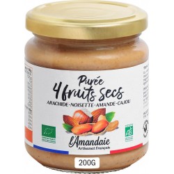 BIO AMANDAIE Purée 4 fruits secs BIO L'AMANDAIE 200g